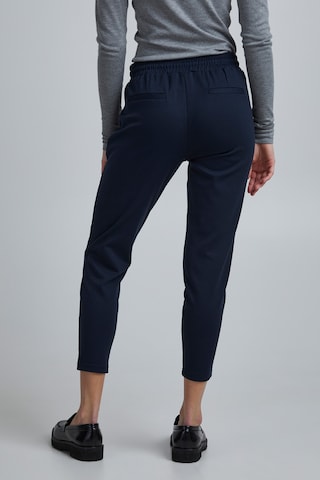 ICHI Slim fit Pleat-Front Pants 'IHKATE PA' in Blue