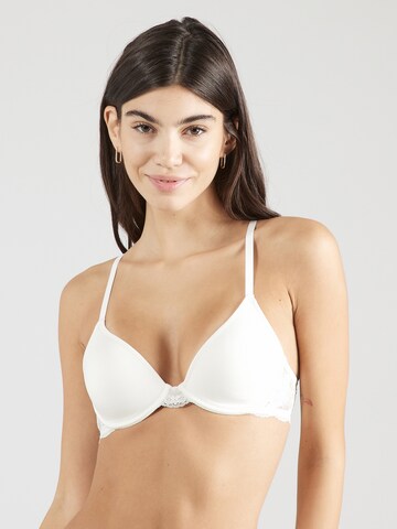 BOSS T-shirt Bra in White: front