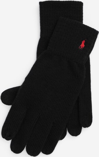 Polo Ralph Lauren Fingerhandschuhe in feuerrot / schwarz, Produktansicht