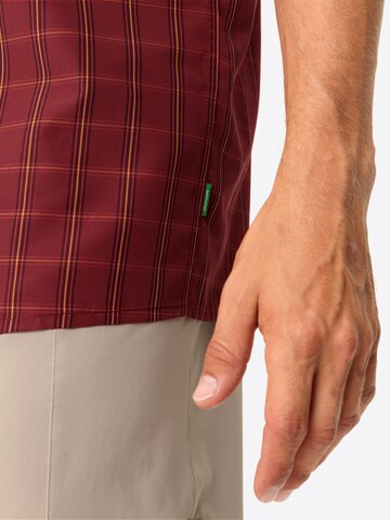 VAUDE Regular fit Athletic button up shirt 'Albsteig ST III' in Red