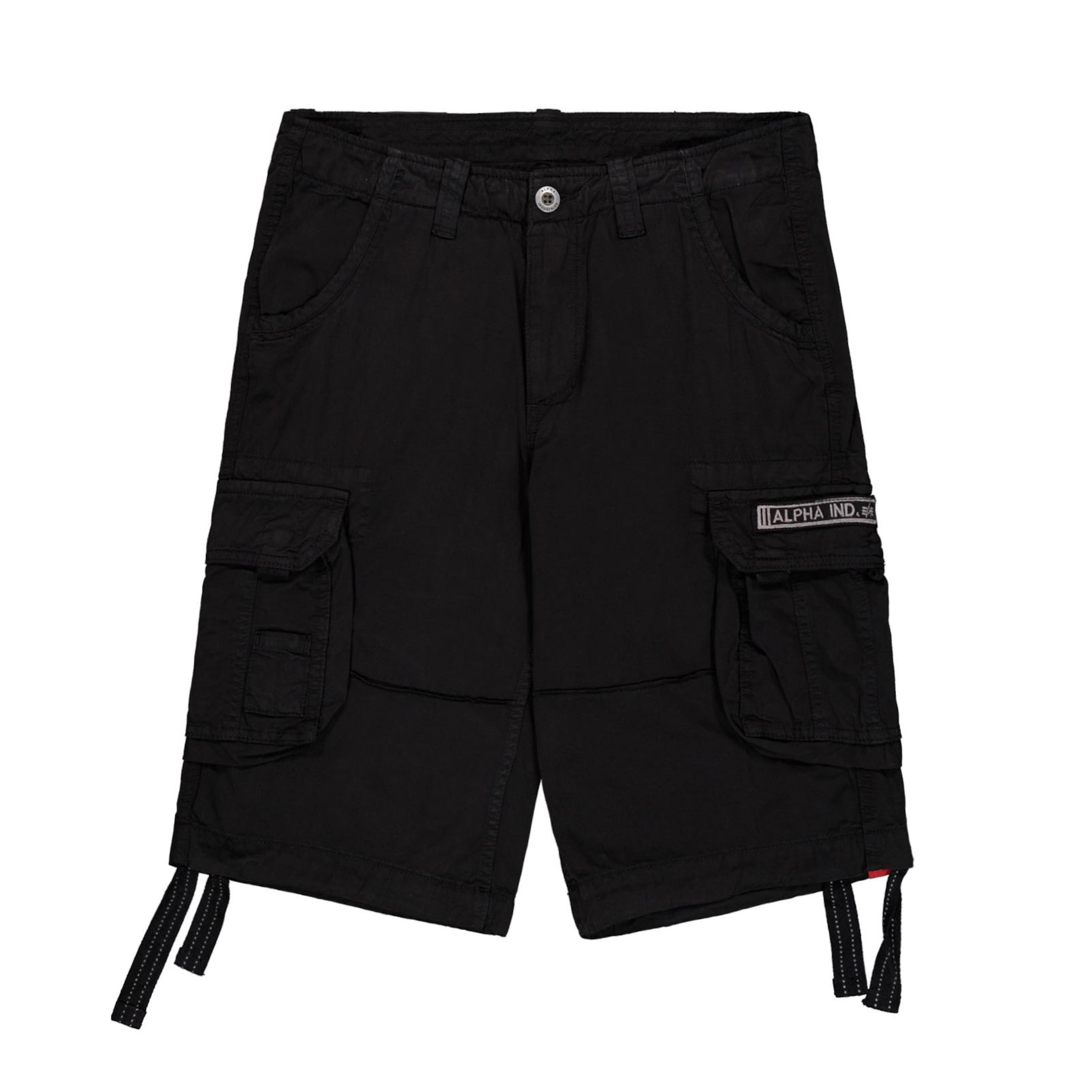 ALPHA INDUSTRIES Trousers 'Jet' in Black: front