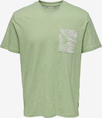 T-Shirt 'PERRY' Only & Sons en vert : devant