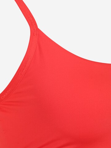 Bustieră Sutien de la Calvin Klein Underwear Plus pe roșu