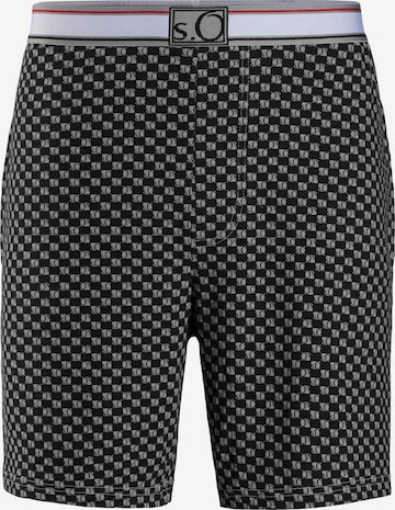 s.Oliver Pajama Pants in Black: front