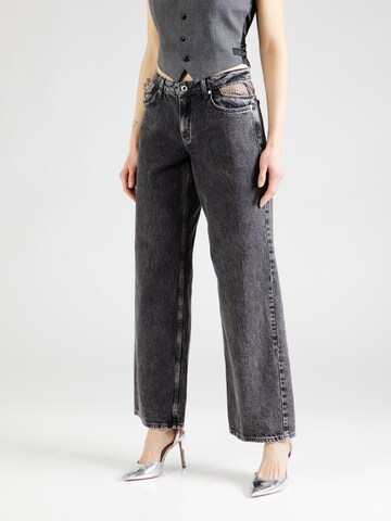 KARL LAGERFELD JEANS Loosefit Jeans in Zwart: voorkant