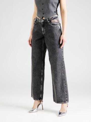 KARL LAGERFELD JEANS Loosefit Jeans in Zwart: voorkant