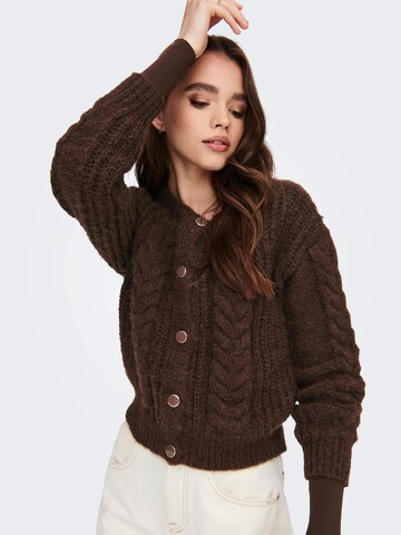 ONLY Knit cardigan in Brown