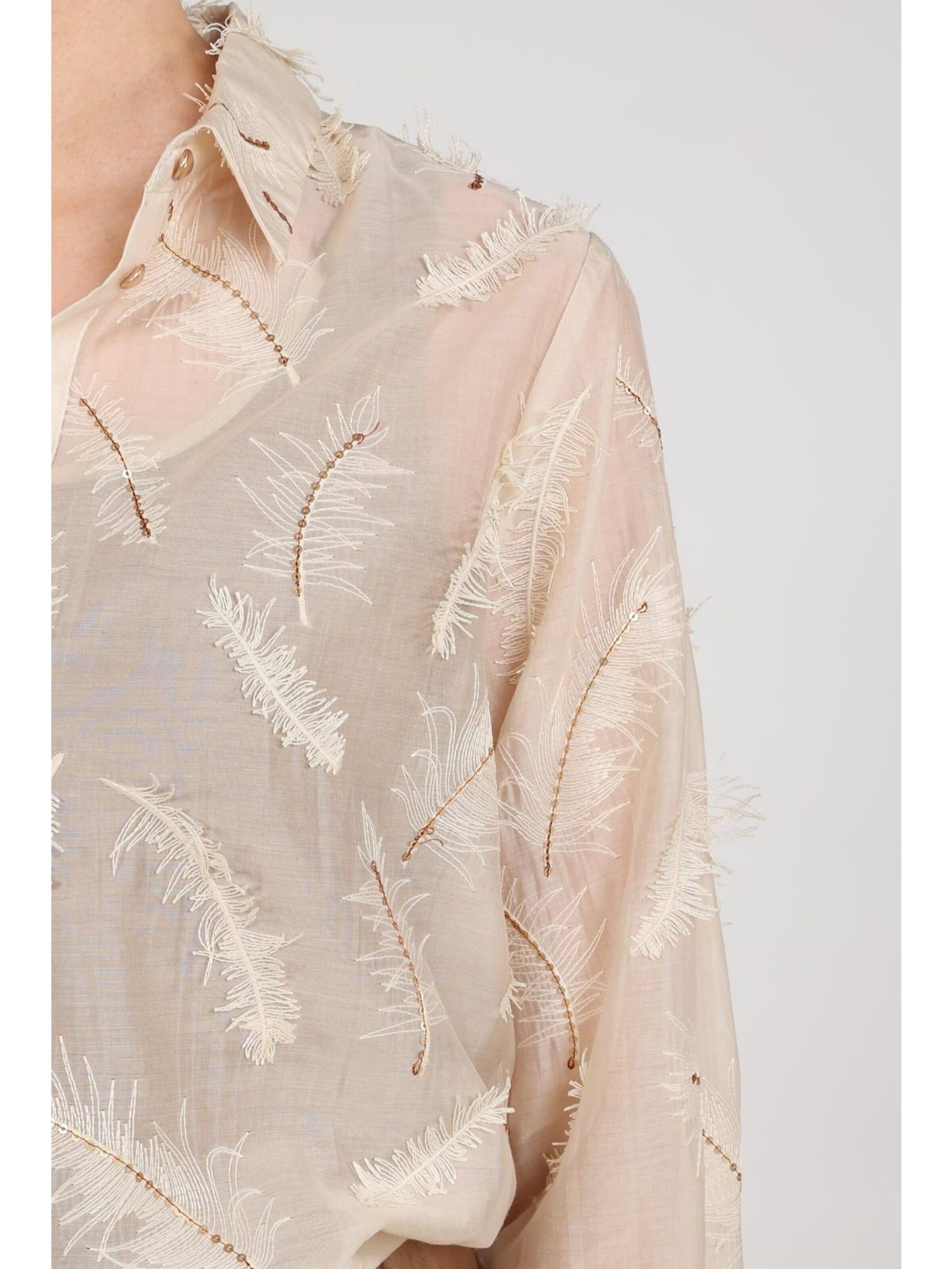 nukus Blouse in Beige
