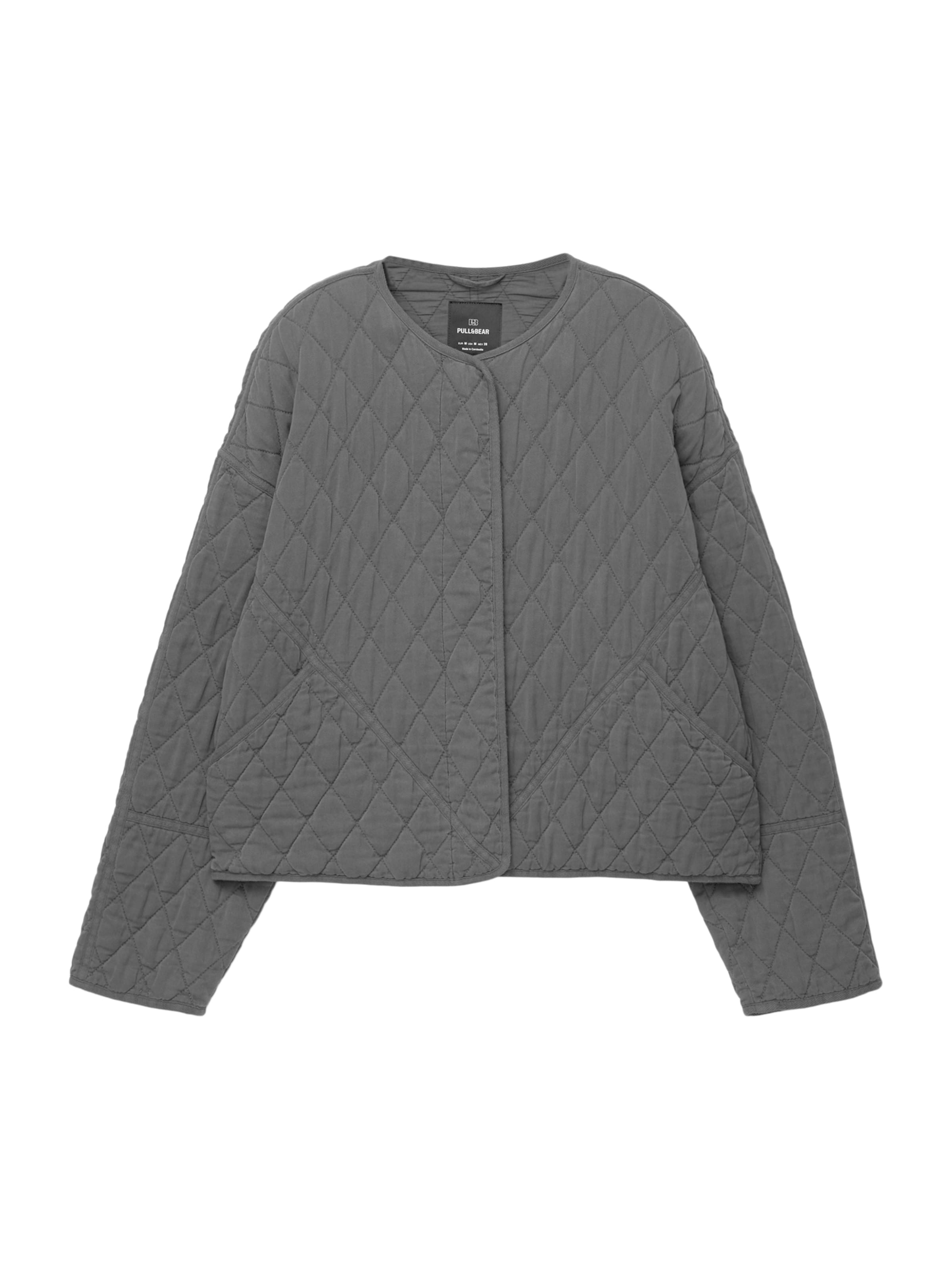 Pull&Bear Prechodná bunda - tmavosivá, Produkt