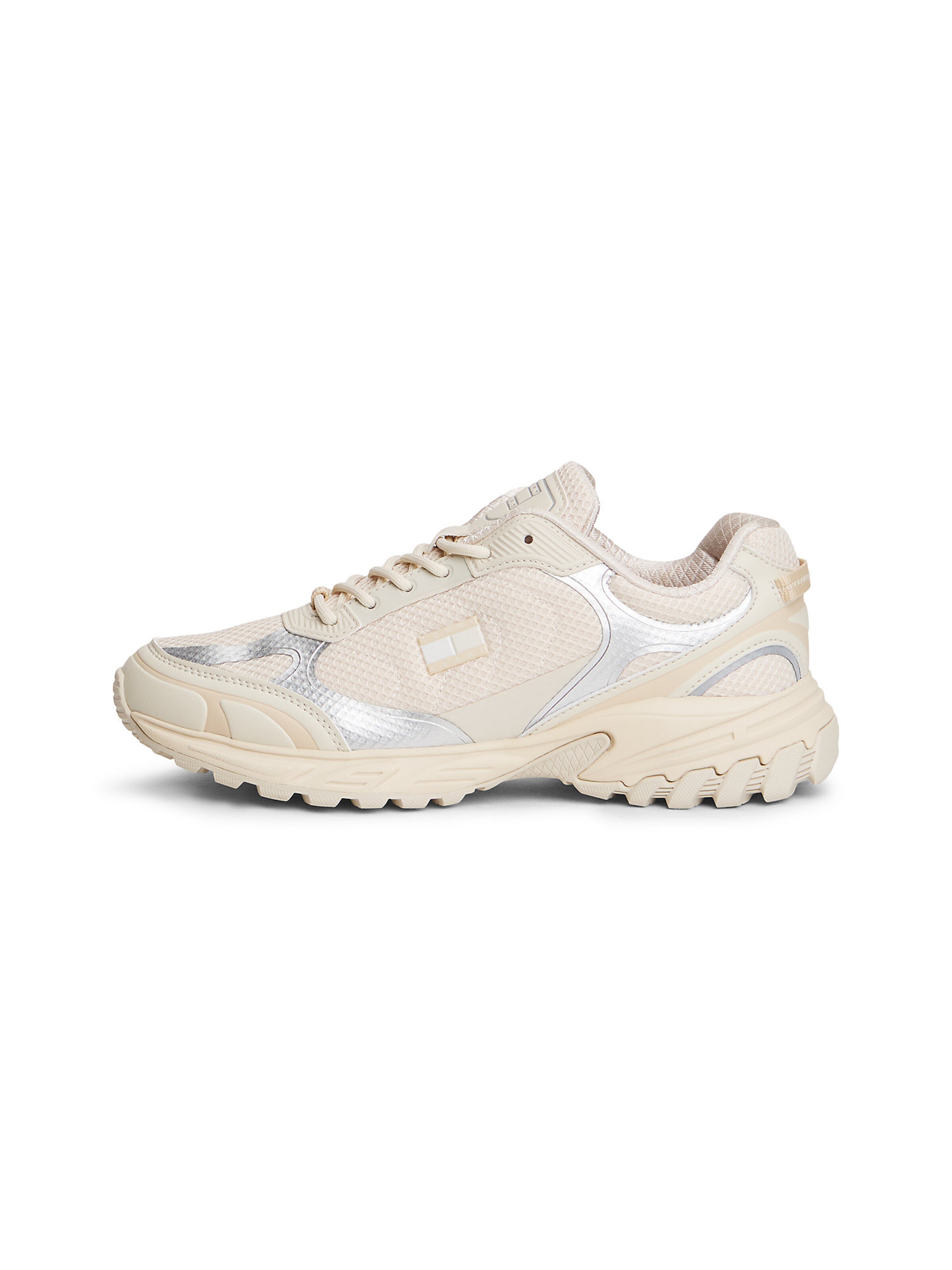 Baskets basses Tommy Jeans en beige : devant