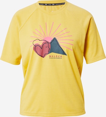 Maloja - Camisa funcionais 'Dambel' em amarelo: frente