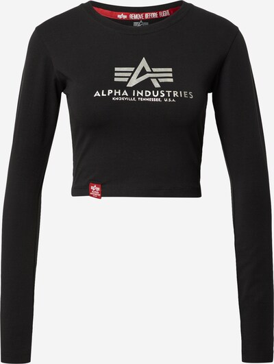 ALPHA INDUSTRIES Тениска в черно / сребърно, Преглед на продукта