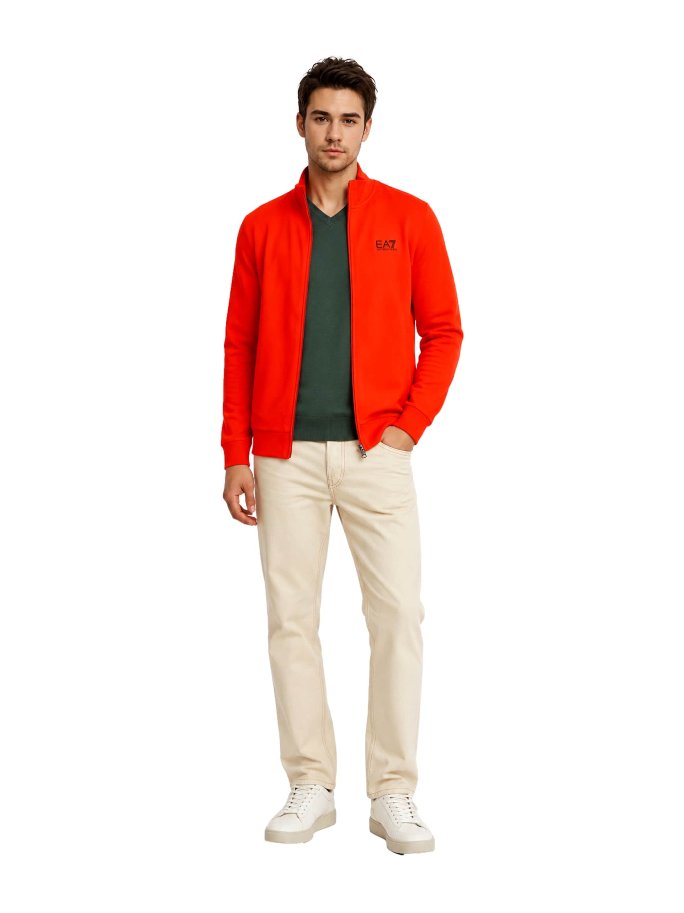 Giacca di felpa di EA7 Emporio Armani in rosso