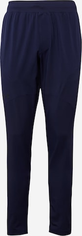 UNDER ARMOUR Tapered Sportbroek in Blauw: voorkant