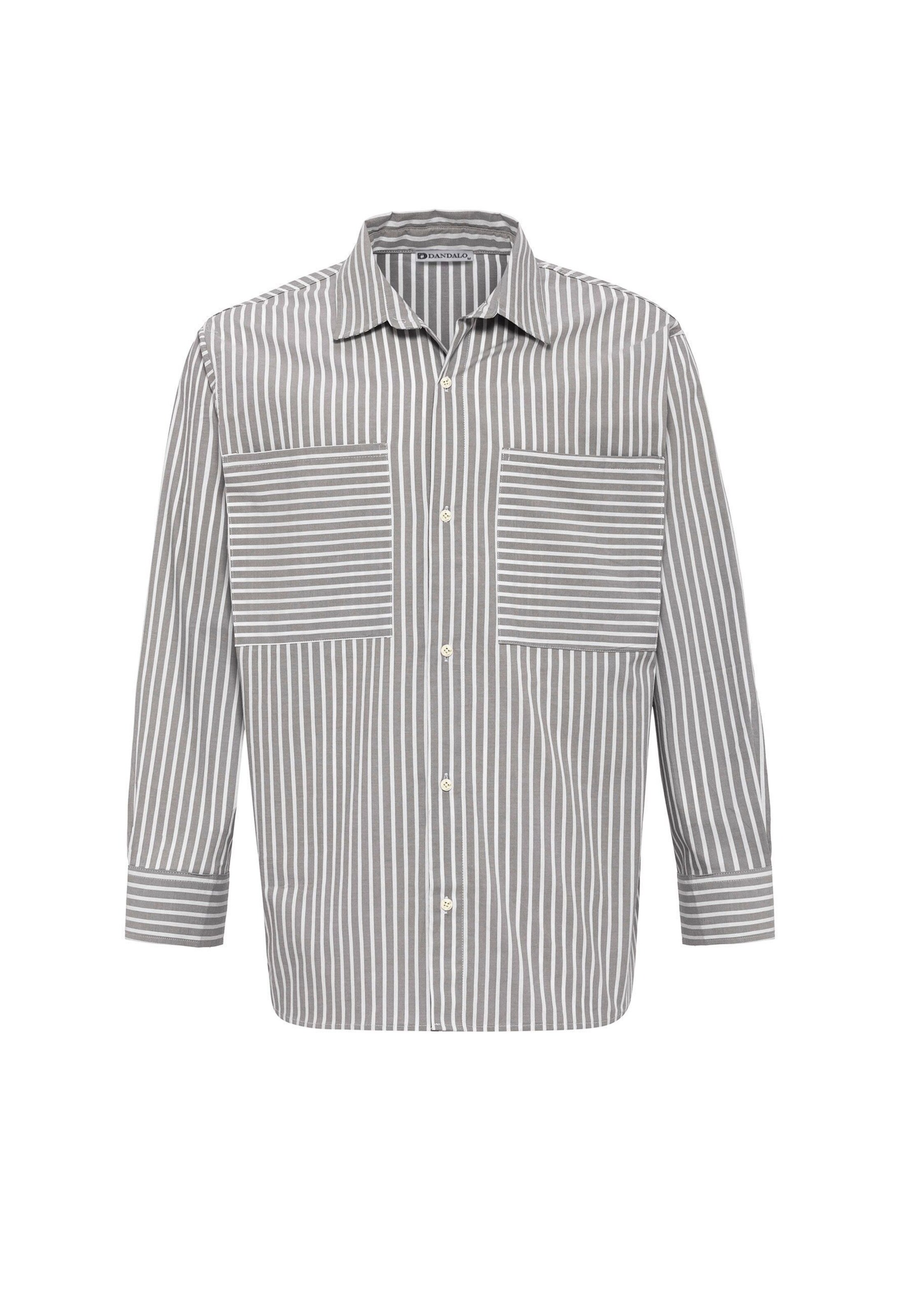 Dandalo Button Up Shirt in Grey / White, Item view