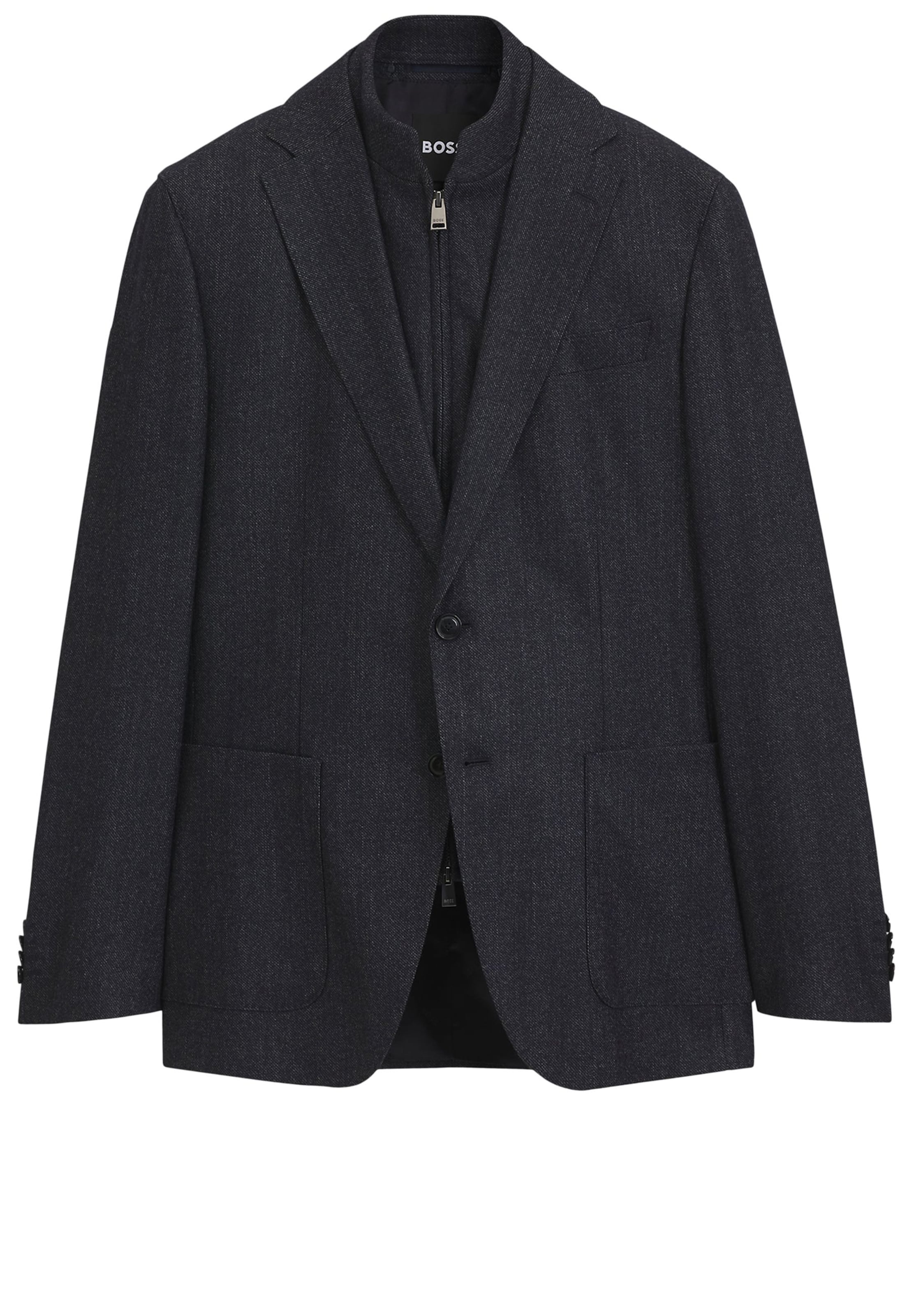 BOSS Regular Fit Business-Sakko in Blau: Vorderseite