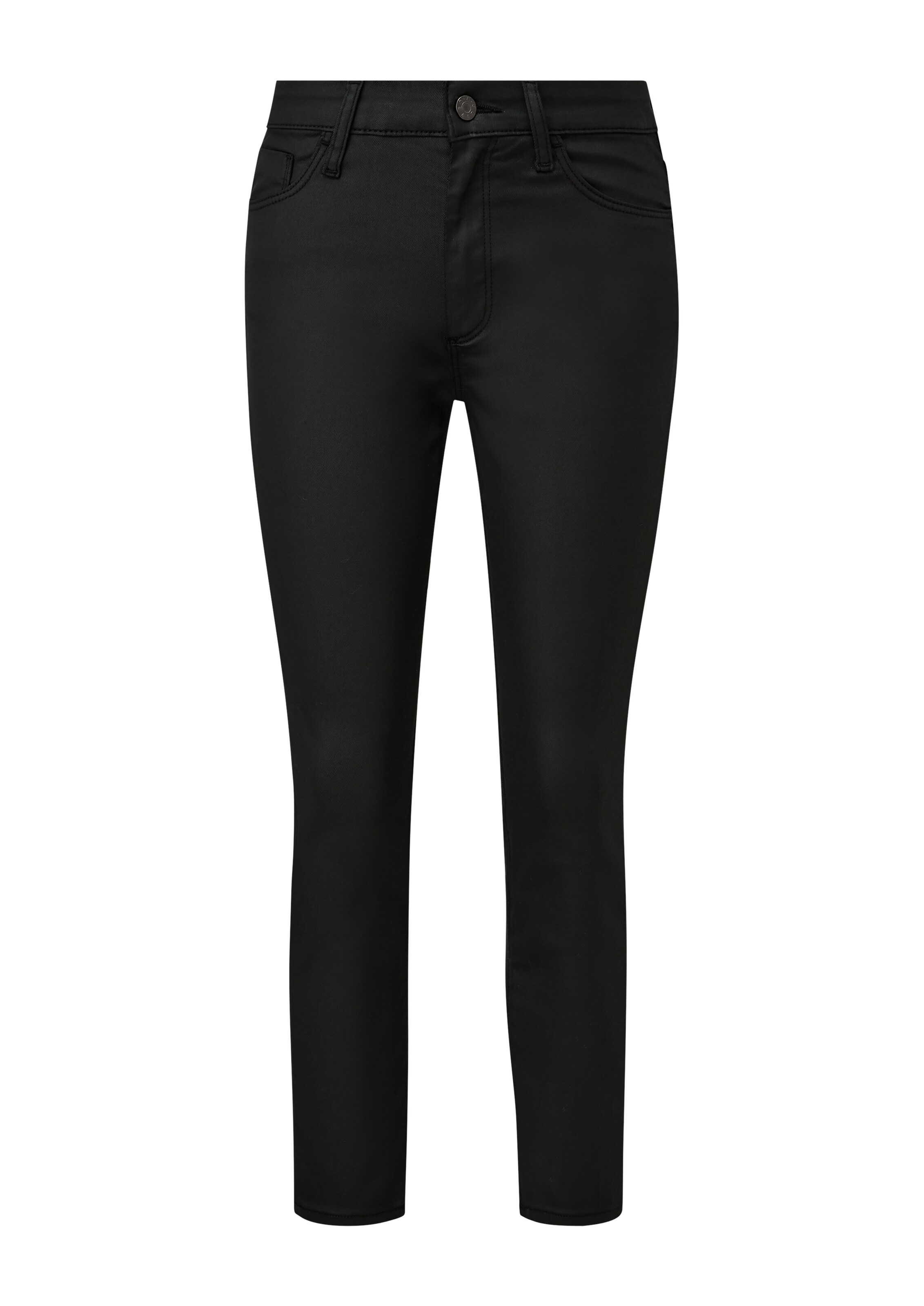 s.Oliver BLACK LABEL Slimfit Broek 'Betsy' in Zwart: voorkant