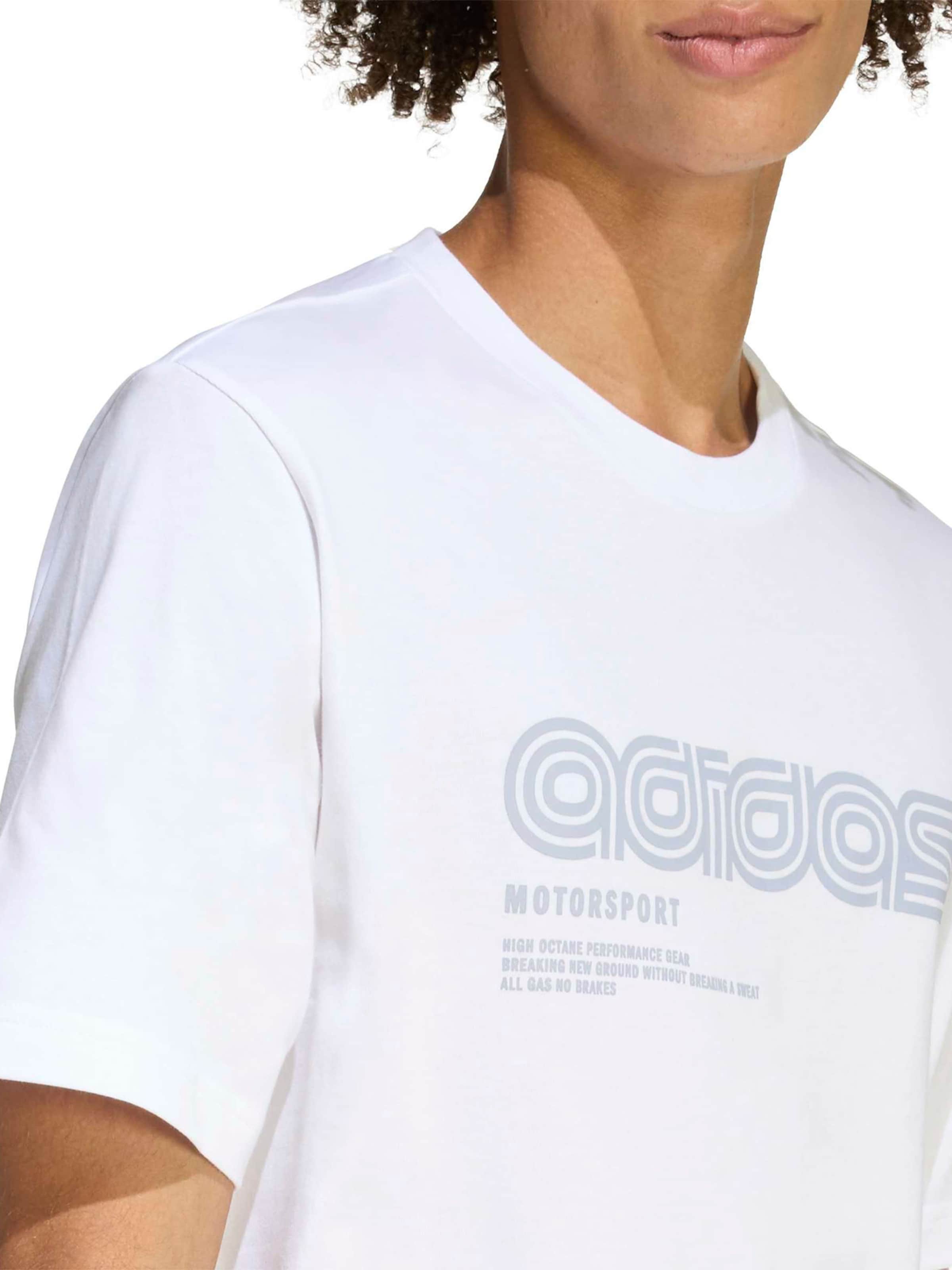 T-Shirt fonctionnel 'LINEAR' ADIDAS SPORTSWEAR en blanc