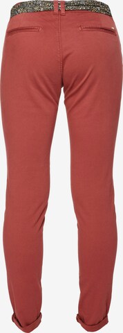 Le Temps Des Cerises Slimfit Stoffhose 'LIDY' in Rot