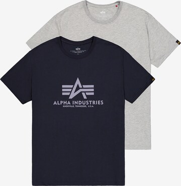 ALPHA INDUSTRIES Shirt 'Basic 2 Pack' in Blau: Vorderseite