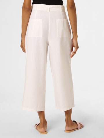 Franco Callegari Wide leg Pleat-Front Pants in White