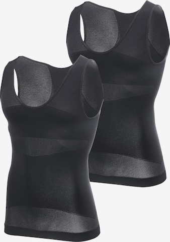 MEETWEE Onderhemd '2-Pack tummy control vest' in Zwart: voorkant