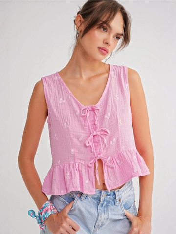 Camicia da donna di MixRay in rosa: frontale