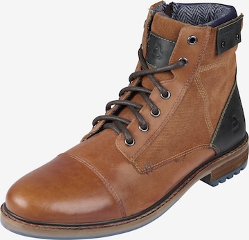 BULLBOXER Lace-Up Boots in Brown: front