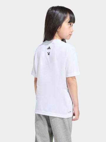 T-Shirt fonctionnel 'Minecraft' ADIDAS SPORTSWEAR en blanc
