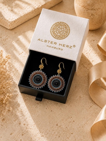 Boucles d'oreilles 'TAORMINA' Alster Herz en marron