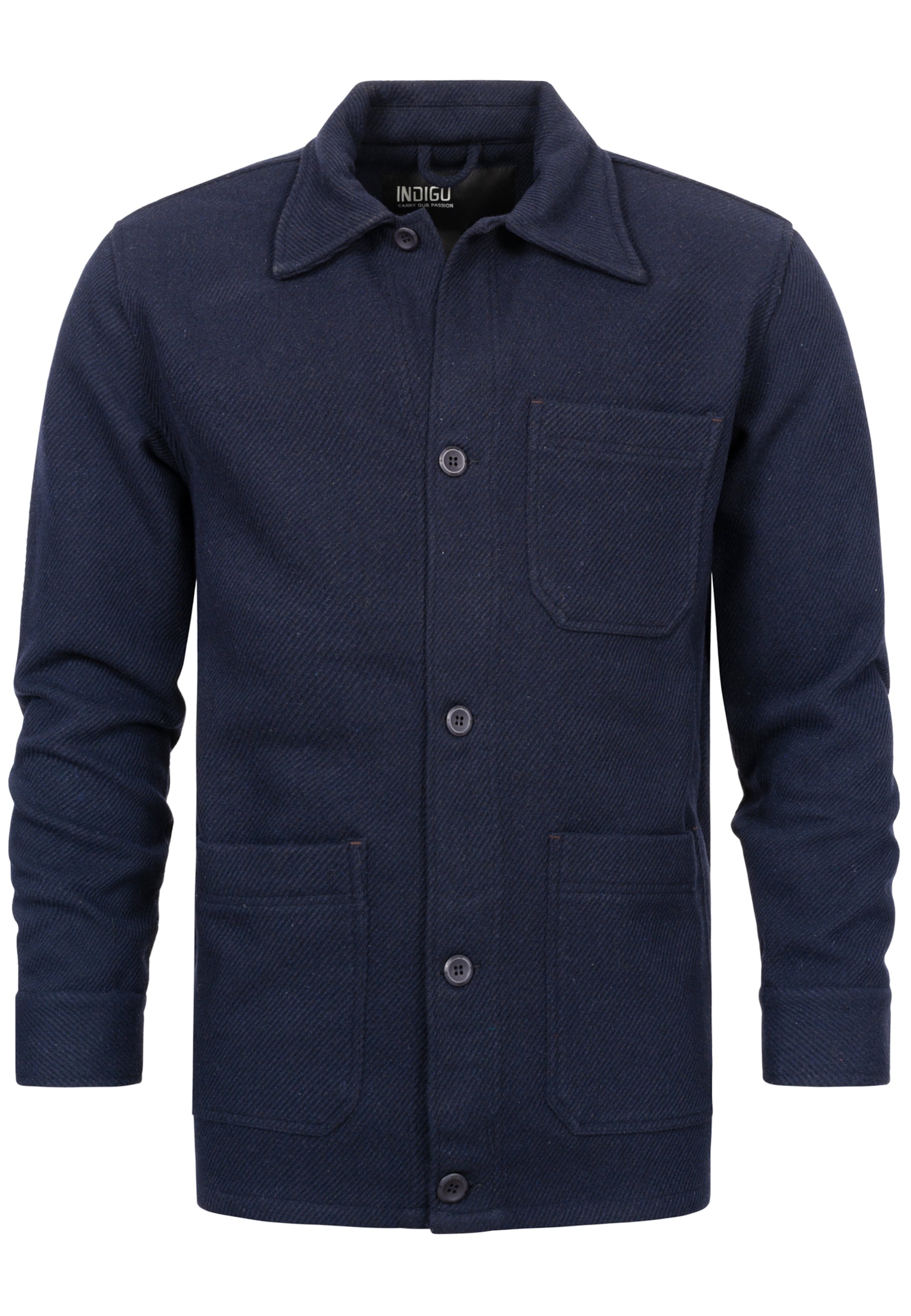 INDICODE JEANS Übergangsjacke 'Thanasis' in Blau: Vorderseite
