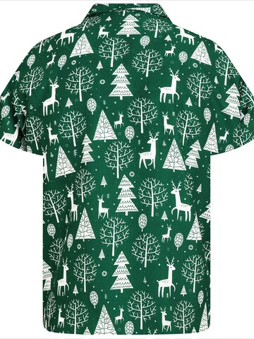 King Kameha Regular fit Button Up Shirt 'Christmas Reindeer' in 