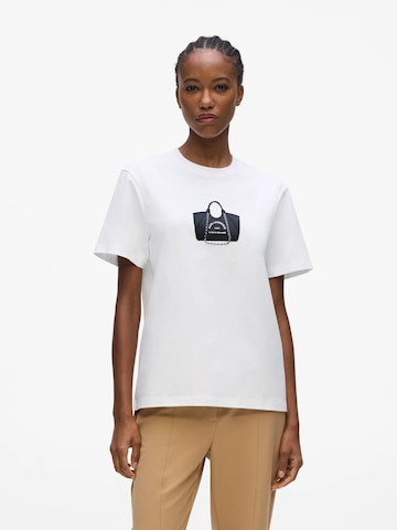 Tricou de la Karl Lagerfeld pe alb: față