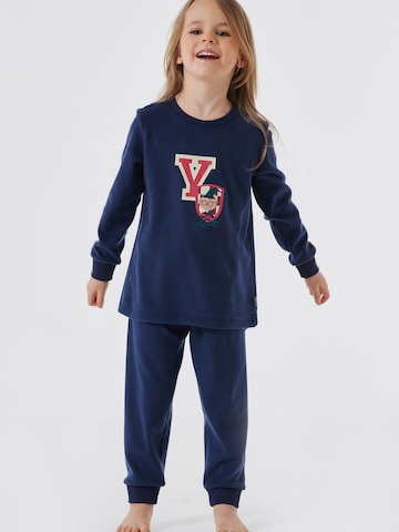 Pyjama ' Cat Zoe Fleece ' SCHIESSER en bleu