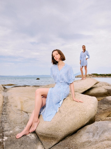 Pink Label Sommerkleid 'BEACHWEAR MIDI ICE BLUE GEO'‌‌‌‌‌‌‌‌ in Blau