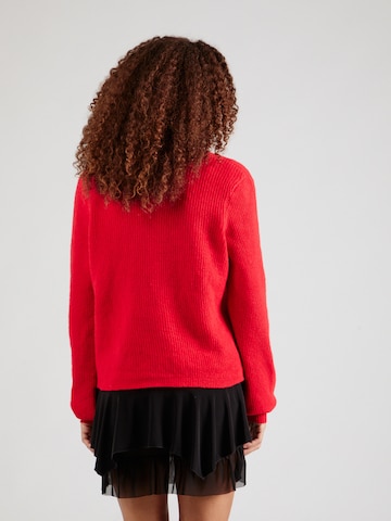 PIECES Gebreid vest 'PCANNA' in Rood