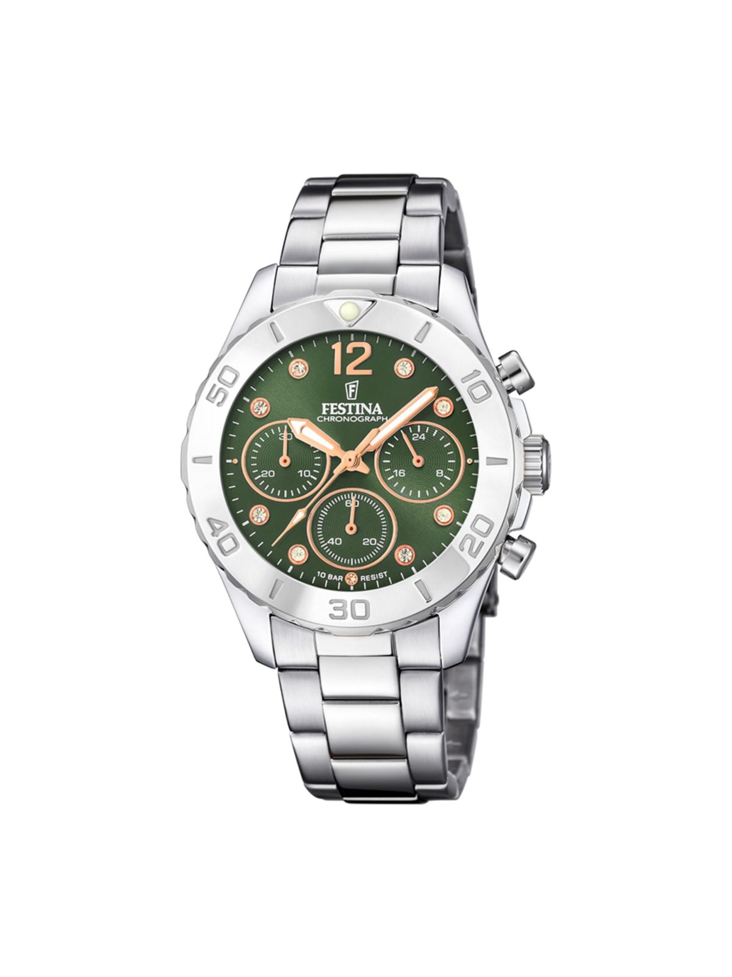 FESTINA Analog watch in Green: front