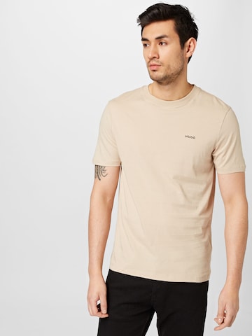 HUGO Shirt 'Dero' in Beige: voorkant