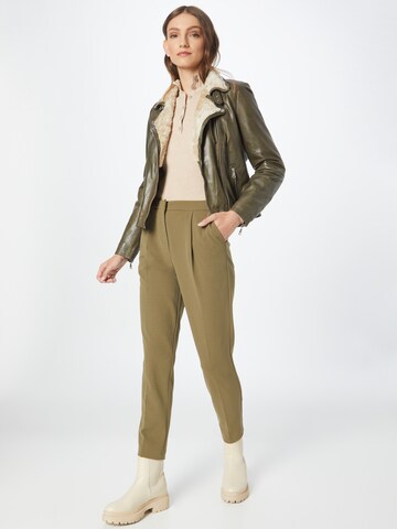 Dorothy Perkins Tapered Trousers with creases in Green