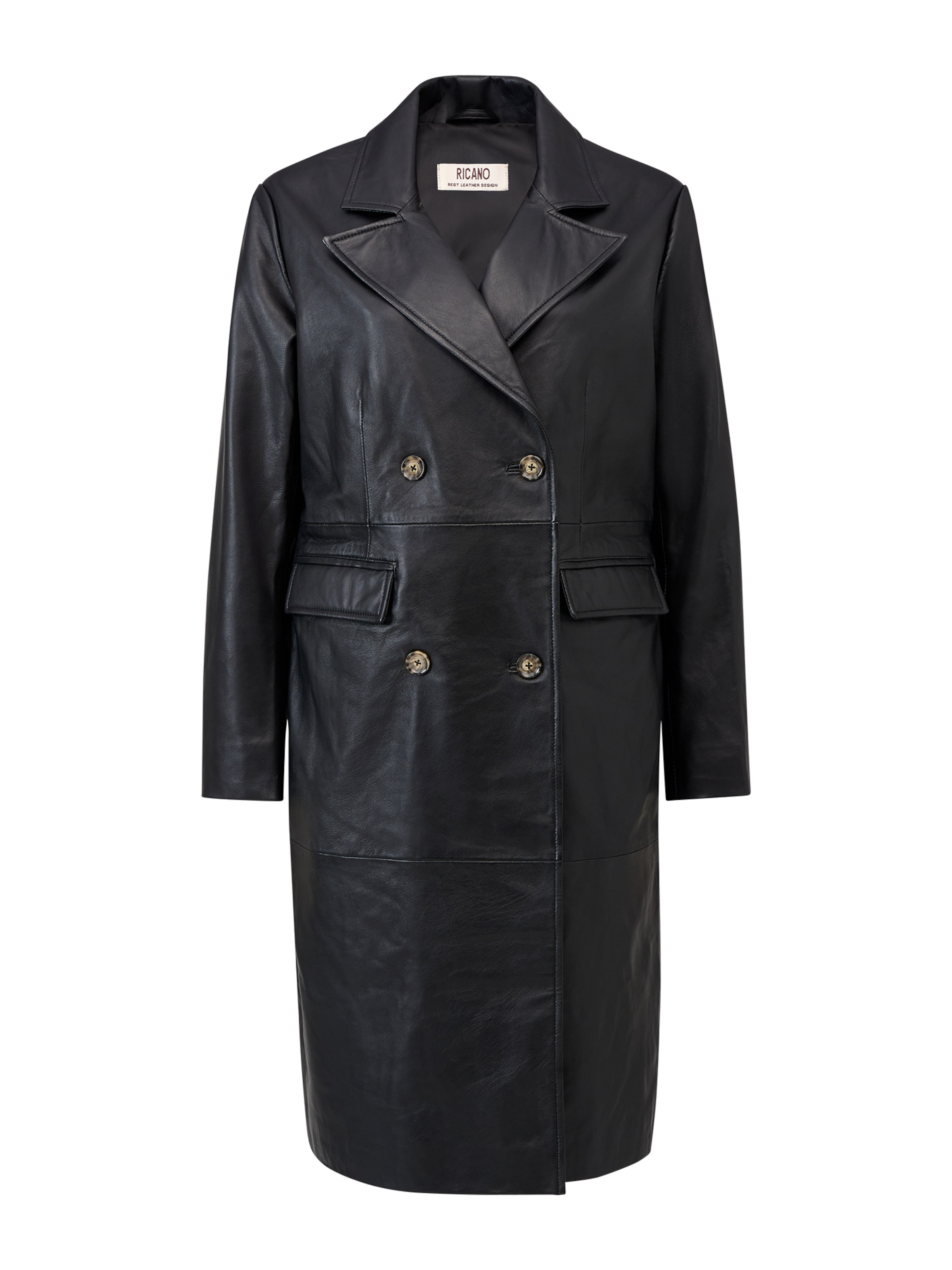 RICANO - Abrigo de entretiempo 'Monique' en negro: frente