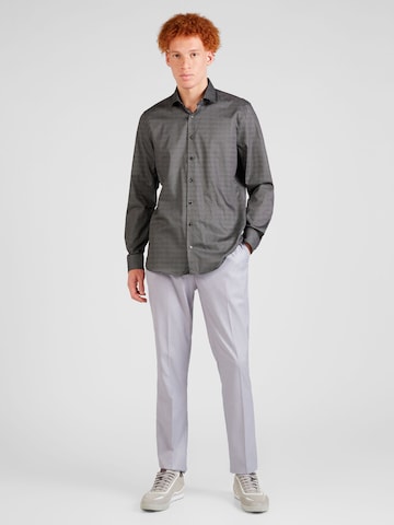 OLYMP Regular fit Button Up Shirt 'Level 5' in Black