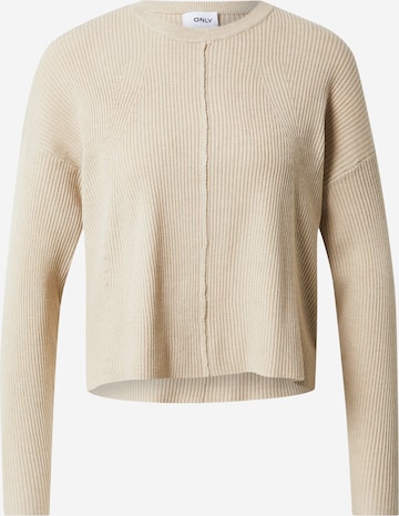 ONLY Sweater 'Hazel' in Beige: front