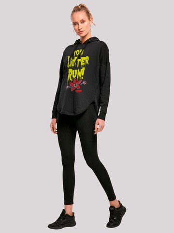 F4NT4STIC Sweatshirt 'Stranger Things You Better Run Netflix TV Series' in Black