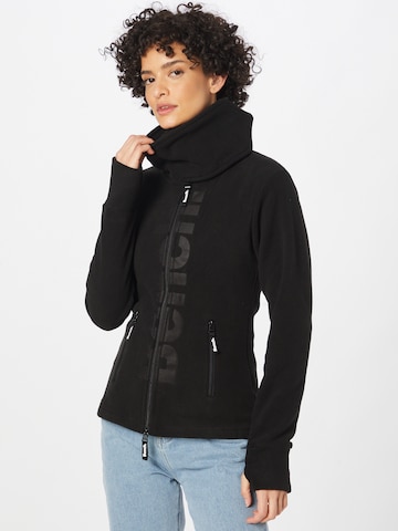 BENCH Fleece Jacket 'Finish' in Black: front