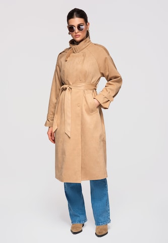 Ombre Tussenmantel in Bruin