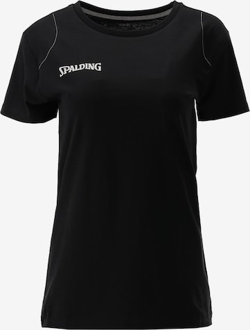 Tricou funcțional 'Essential' de la SPALDING pe negru: față