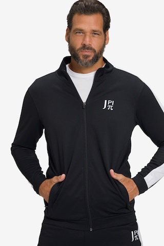 JAY-PI Zip-Up Hoodie in Black: front