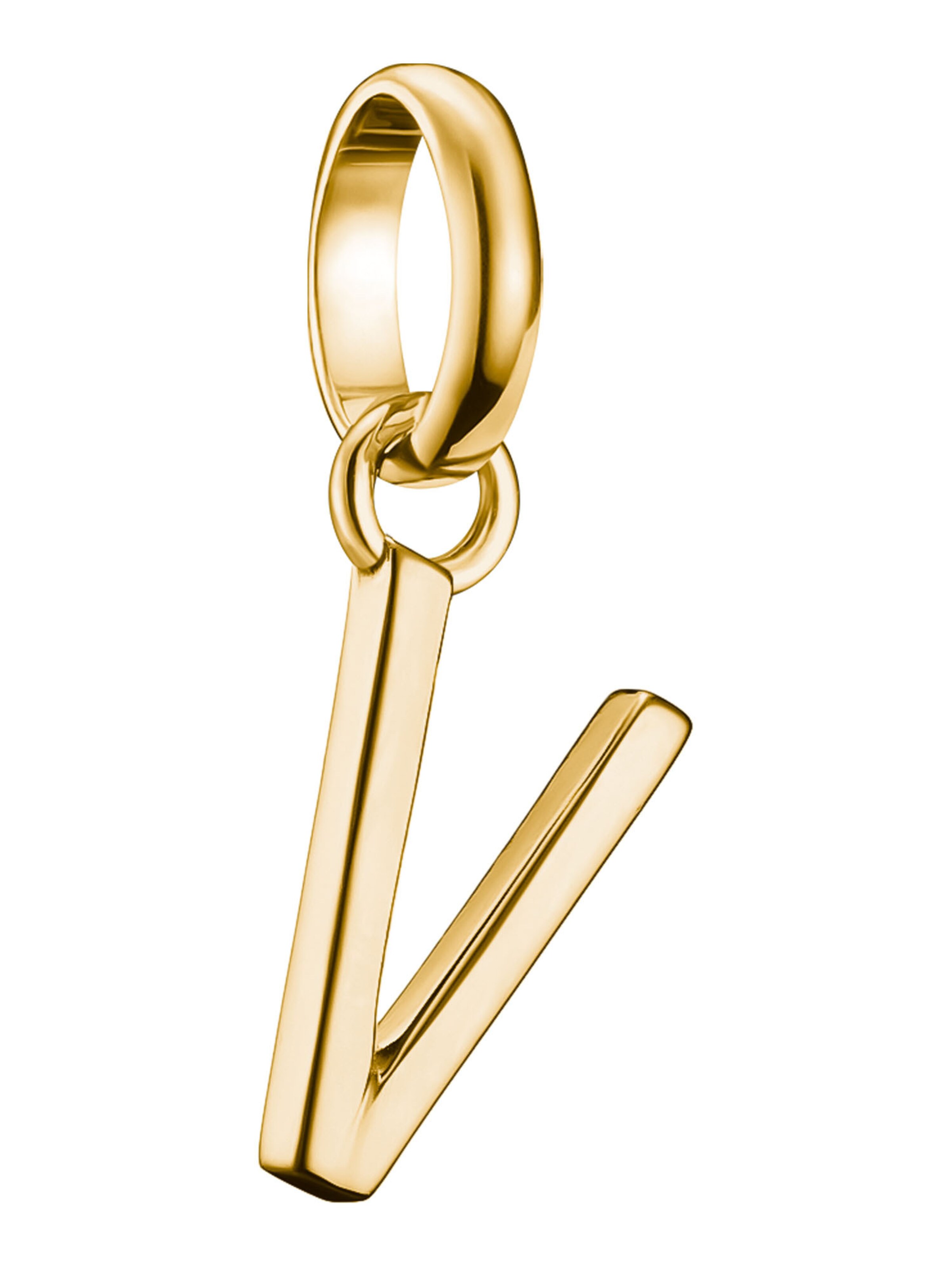 Thomas Sabo Anhänger 'Buchstabe V' in Gold: Vorderseite