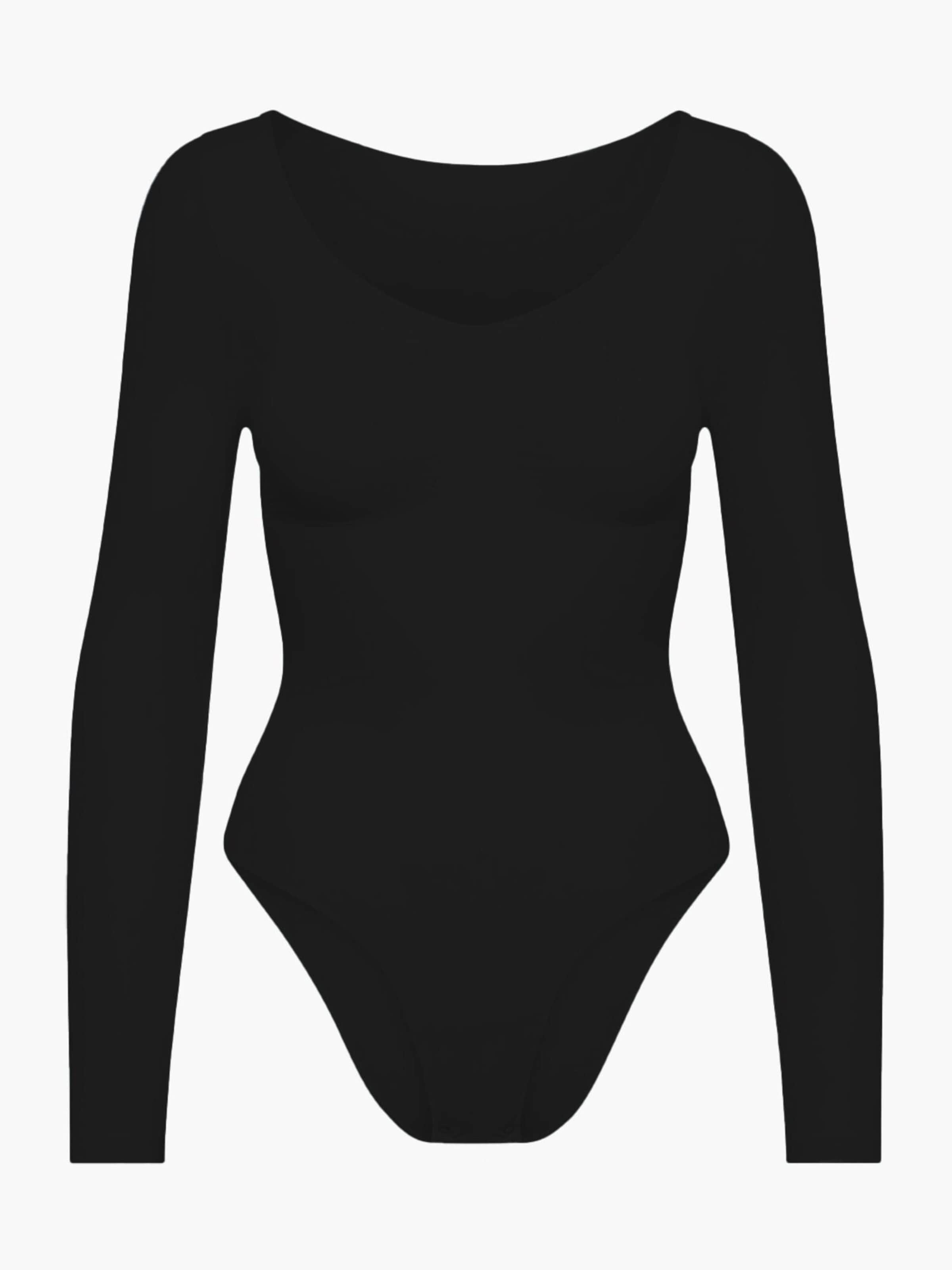 cfab (formerly creamy fabrics) Shaping bodysuit 'Bodysuit Sculpting Shapewear Longsleeve mit Slip' in Black: front