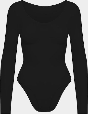 Body modelant 'Bodysuit Sculpting Shapewear Longsleeve mit Slip' cfab (formerly creamy fabrics) en noir : devant